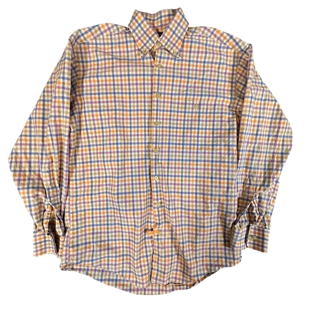 Scott Barber Collar Button‎ Down Shirt 100% Cotton Size M
